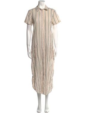 Reformation Striped Midi Shirt Dress Size Small Made in USA